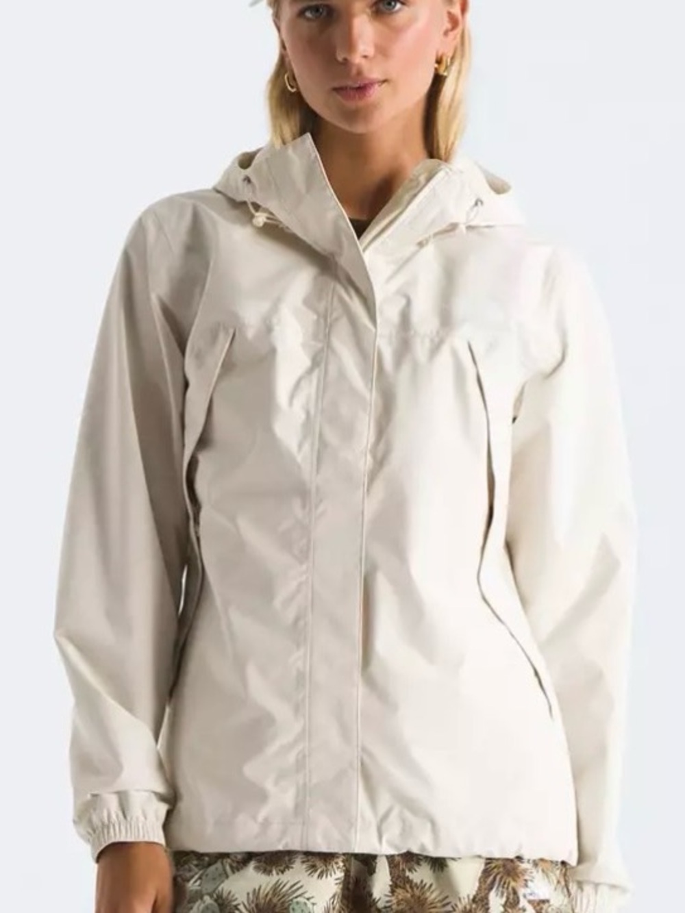 The North Face White Women's Rain Jacket with Hood Gore-Tex small